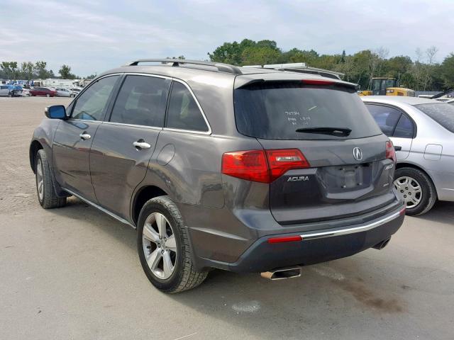 2HNYD2H65AH527924 - 2010 ACURA MDX TECHNO GRAY photo 3