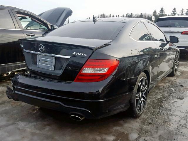 WDDGJ8JBXDG109613 - 2013 MERCEDES-BENZ C 350 4MAT BLACK photo 4