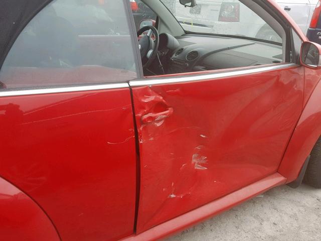 3VWRF21Y97M401265 - 2007 VOLKSWAGEN NEW BEETLE Qırmızı foto 9