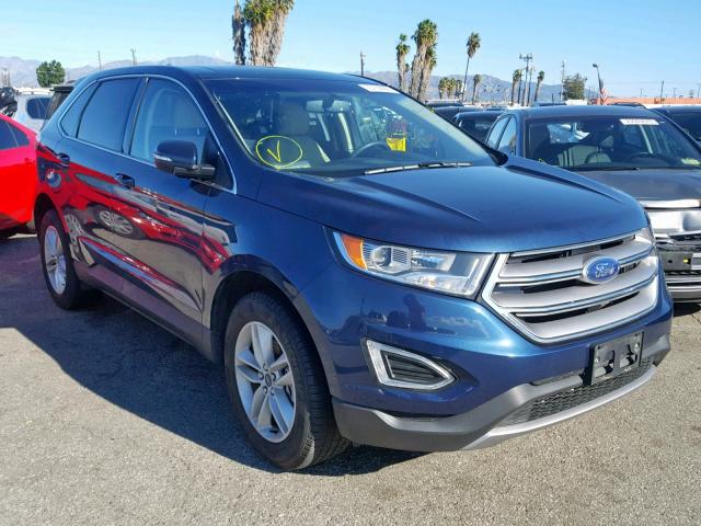 2FMPK3J82HBB58568 - 2017 FORD EDGE SEL BLUE photo 1