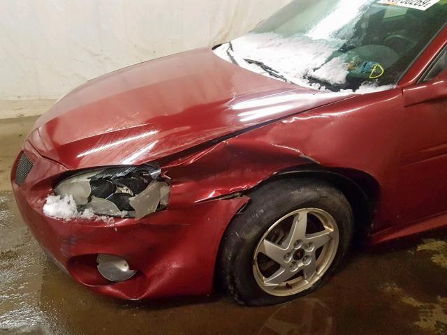 2G2WP522541229273 - 2004 PONTIAC GRAND PRIX MAROON photo 9