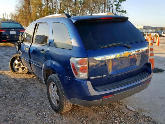 2CNDL23F786298677 - 2008 CHEVROLET EQUINOX LS BLUE photo 3