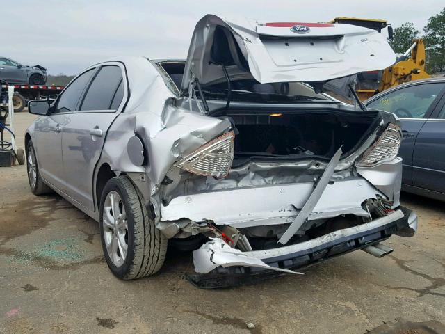 3FAHP0HA5CR306567 - 2012 FORD FUSION SE SILVER photo 3