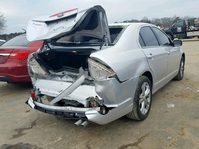 3FAHP0HA5CR306567 - 2012 FORD FUSION SE SILVER photo 4