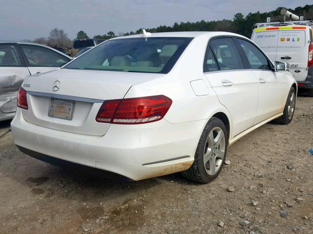 WDDHF5KB2EA904128 - 2014 MERCEDES-BENZ E 350 WHITE photo 4