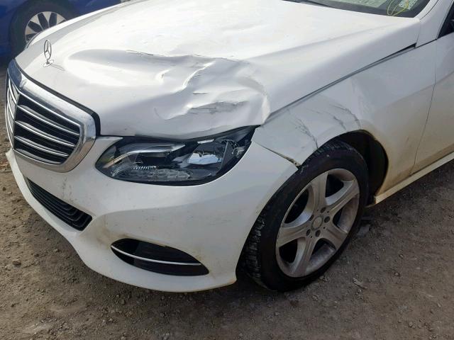 WDDHF5KB2EA904128 - 2014 MERCEDES-BENZ E 350 WHITE photo 9