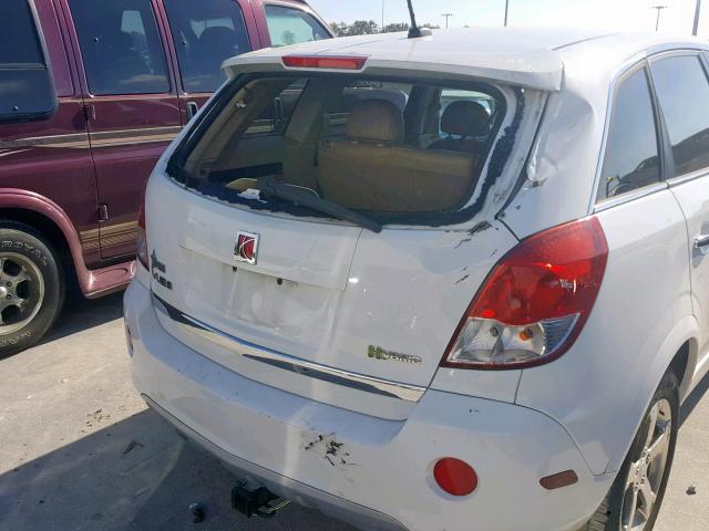 3GSCL93Z69S610594 - 2009 SATURN VUE HYBRID WHITE photo 9