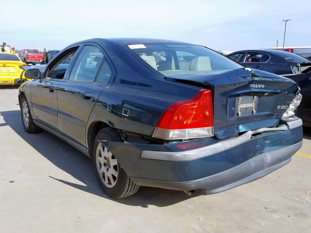 YV1RS61R922149090 - 2002 VOLVO S60 GREEN photo 3