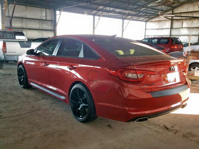 5NPE34AF6HH574673 - 2017 HYUNDAI SONATA SPO RED photo 3