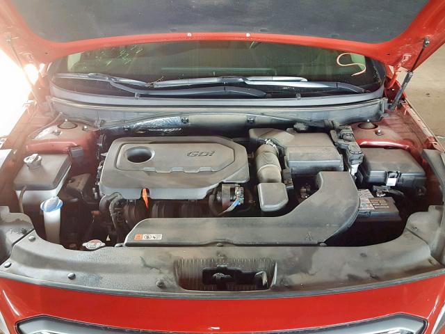 5NPE34AF6HH574673 - 2017 HYUNDAI SONATA SPO RED photo 7