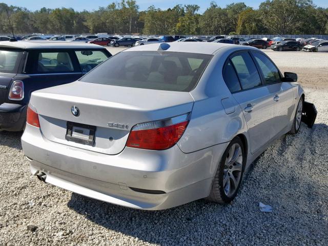 WBANB33504B087530 - 2004 BMW 545 I SILVER photo 4