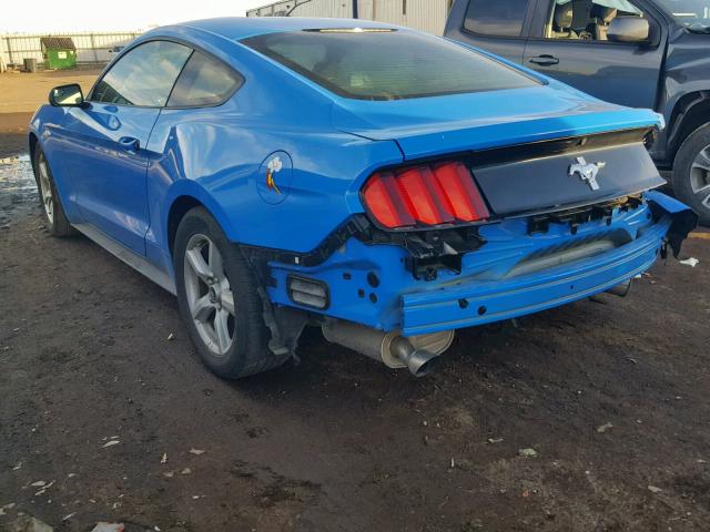 1FA6P8AM9H5226709 - 2017 FORD MUSTANG BLUE photo 3