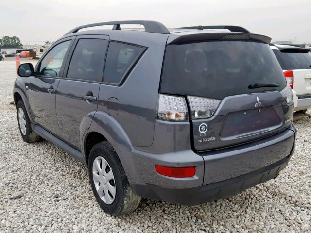 JA4AS2AW6CU025070 - 2012 MITSUBISHI OUTLANDER GRAY photo 3