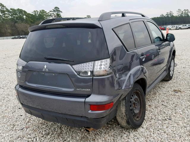 JA4AS2AW6CU025070 - 2012 MITSUBISHI OUTLANDER GRAY photo 4