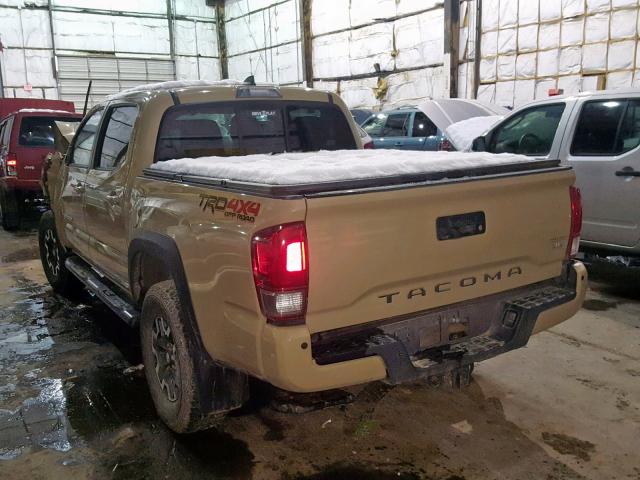 3TMCZ5AN3GM030868 - 2016 TOYOTA TACOMA DOU BROWN photo 3