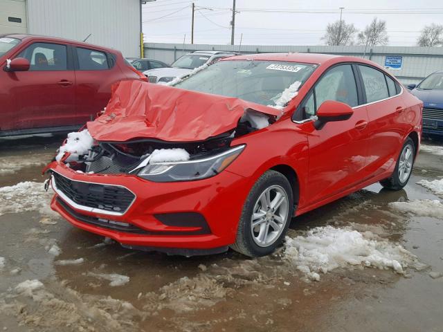 1G1BE5SM1J7137649 - 2018 CHEVROLET CRUZE LT RED photo 2