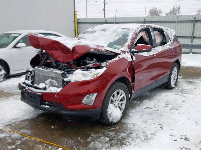 2GNAXSEV0J6327398 - 2018 CHEVROLET EQUINOX LT MAROON photo 2