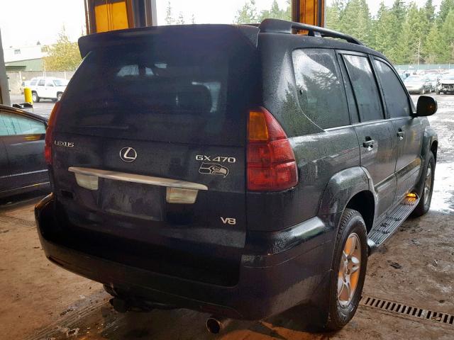 JTJBT20X340041959 - 2004 LEXUS GX 470 BLACK photo 4