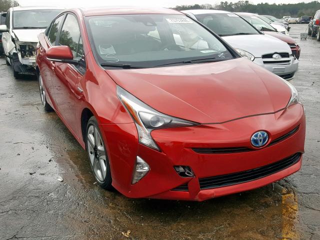 JTDKARFU7G3508706 - 2016 TOYOTA PRIUS RED photo 1