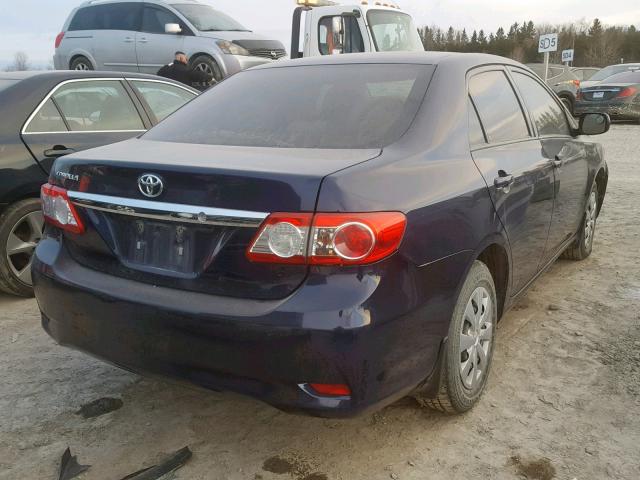 2T1BU4EE6BC696770 - 2011 TOYOTA COROLLA BA BLUE photo 4