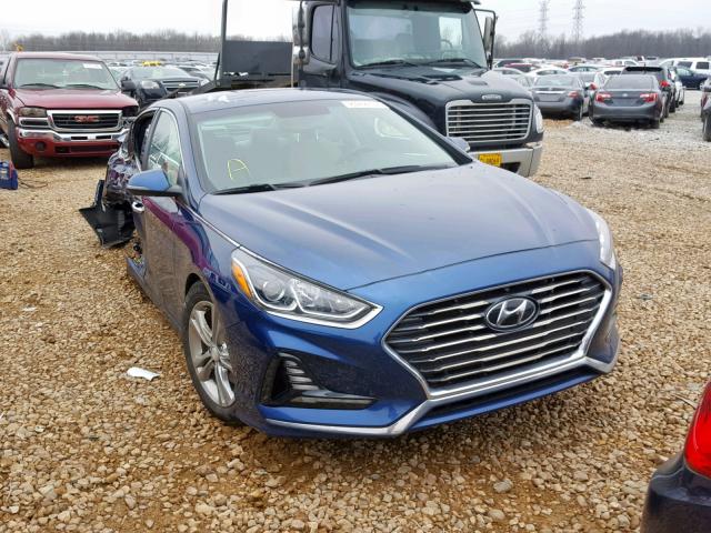 5NPE34AF9JH618011 - 2018 HYUNDAI SONATA SPO BLUE photo 1