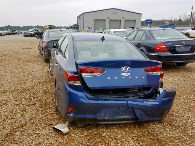 5NPE34AF9JH618011 - 2018 HYUNDAI SONATA SPO BLUE photo 3