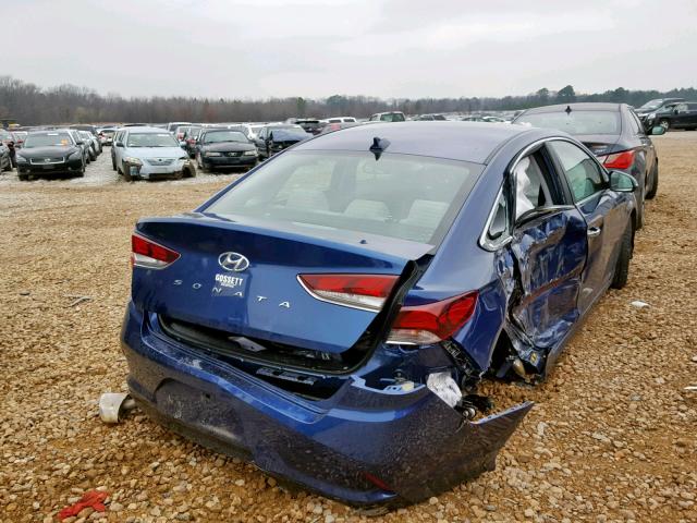 5NPE34AF9JH618011 - 2018 HYUNDAI SONATA SPO BLUE photo 4