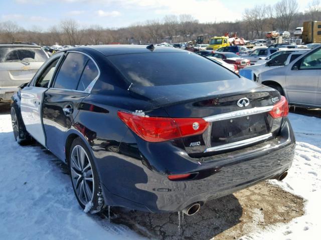 JN1BV7AR3EM689308 - 2014 INFINITI Q50 BASE BLACK photo 3