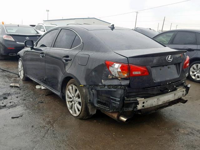 JTHCK262782026024 - 2008 LEXUS IS 250 BLACK photo 3