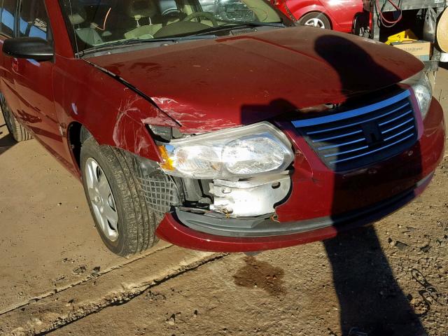 1G8AJ55F27Z148453 - 2007 SATURN ION LEVEL MAROON photo 9