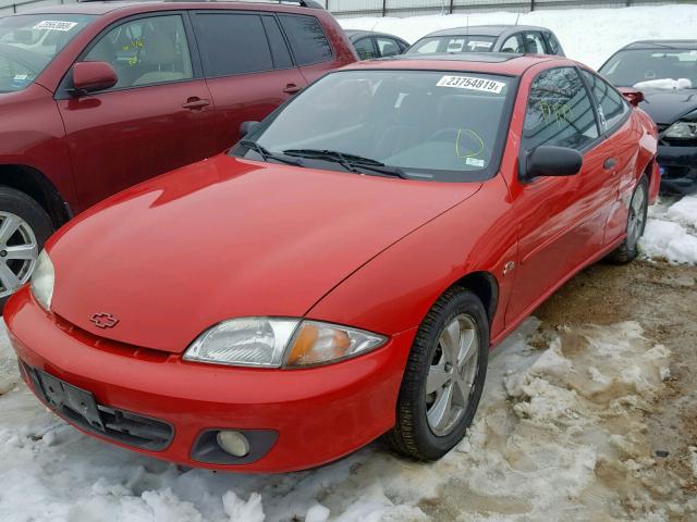 1G1JF12TX17343772 - 2001 CHEVROLET CAVALIER Z RED photo 2