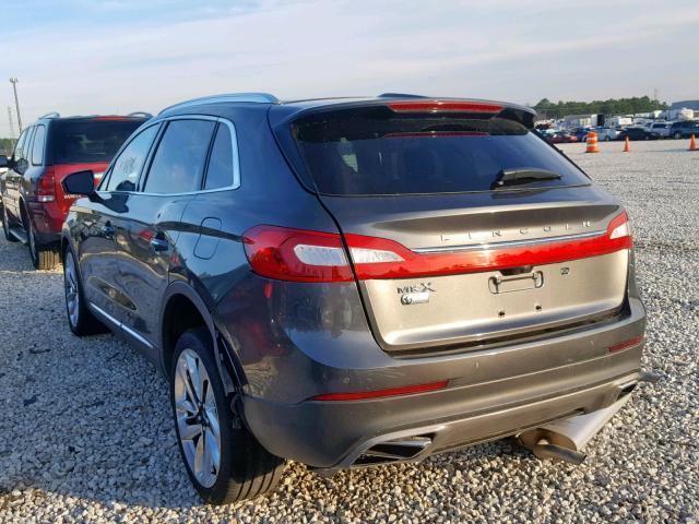 2LMPJ6LR4HBL45020 - 2017 LINCOLN MKX RESERV GRAY photo 3