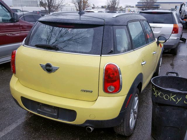 WMWZB3C59CWM29890 - 2012 MINI COOPER COU YELLOW photo 4