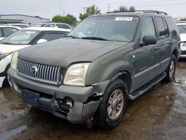 4M2ZU86W92ZJ28638 - 2002 MERCURY MOUNTAINEE GREEN photo 2