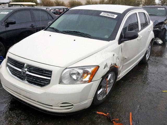 1B3HB48A39D180681 - 2009 DODGE CALIBER SX WHITE photo 2