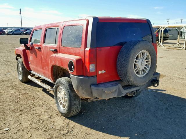 5GTDN13EX78108176 - 2007 HUMMER H3 RED photo 3