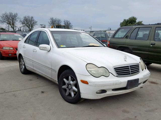 WDBRF61J51F092316 - 2001 MERCEDES-BENZ C 240 WHITE photo 1