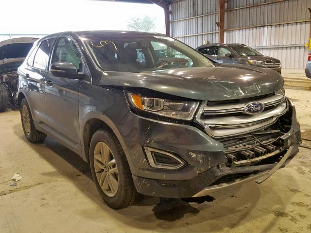 2FMTK3J81FBB02262 - 2015 FORD EDGE SEL GREEN photo 1