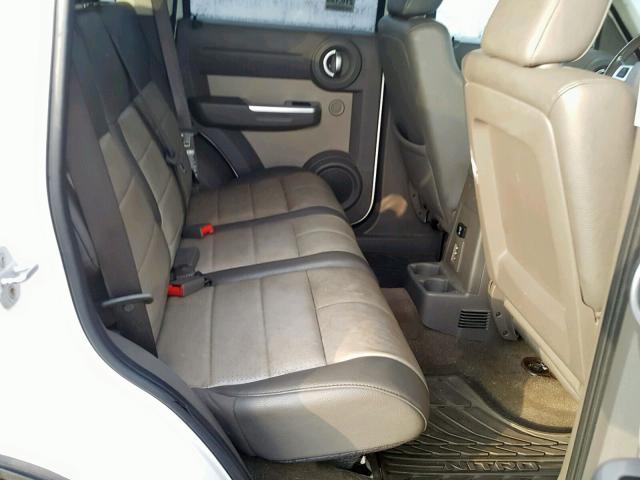 1D8GU58KX7W552135 - 2007 DODGE NITRO SLT WHITE photo 6