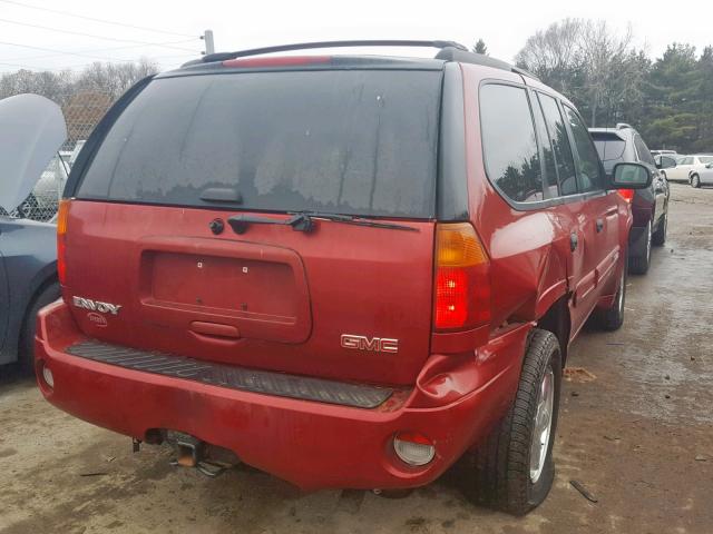 1GKDT13S052307941 - 2005 GMC ENVOY RED photo 4