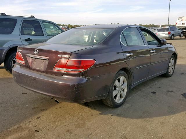 JTHBA30GX55115959 - 2005 LEXUS ES 330 MAROON photo 4