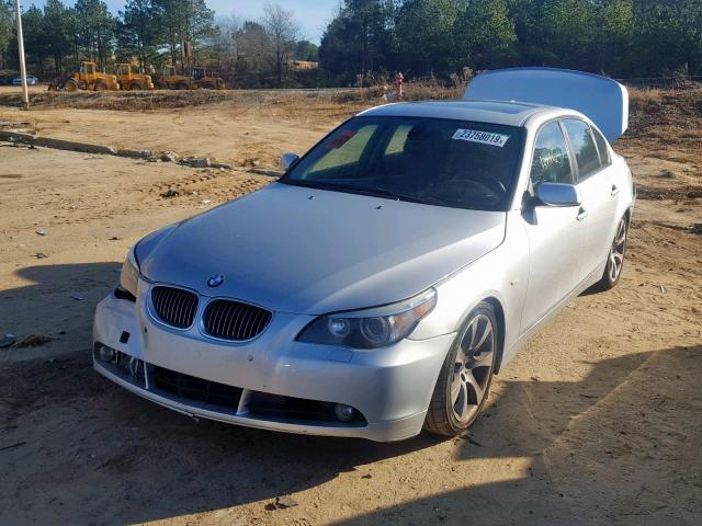 WBANB53557CP03832 - 2007 BMW 550 I SILVER photo 2