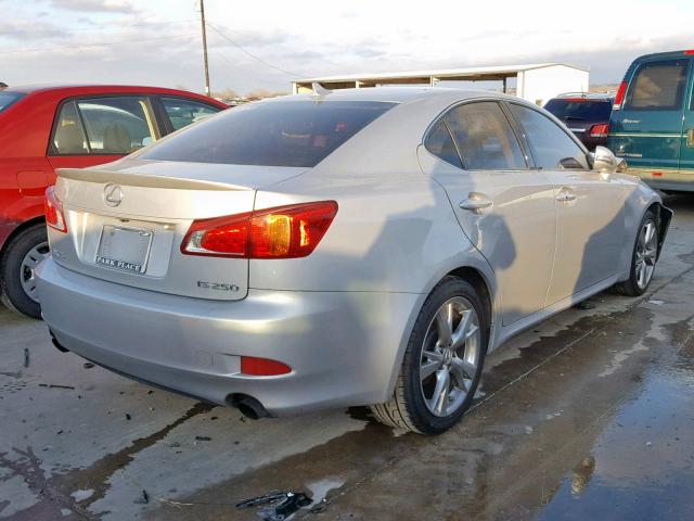 JTHBK262195097960 - 2009 LEXUS IS 250 SILVER photo 4