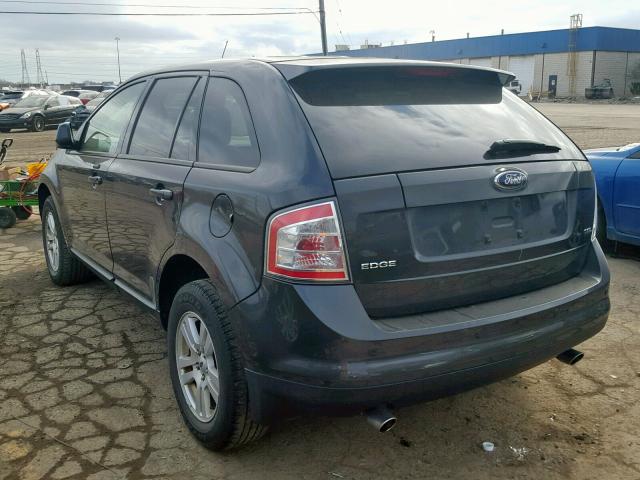 2FMDK38C37BB29060 - 2007 FORD EDGE SEL GRAY photo 3