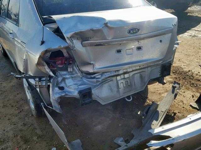 KNAFE222X95590338 - 2009 KIA SPECTRA EX SILVER photo 9