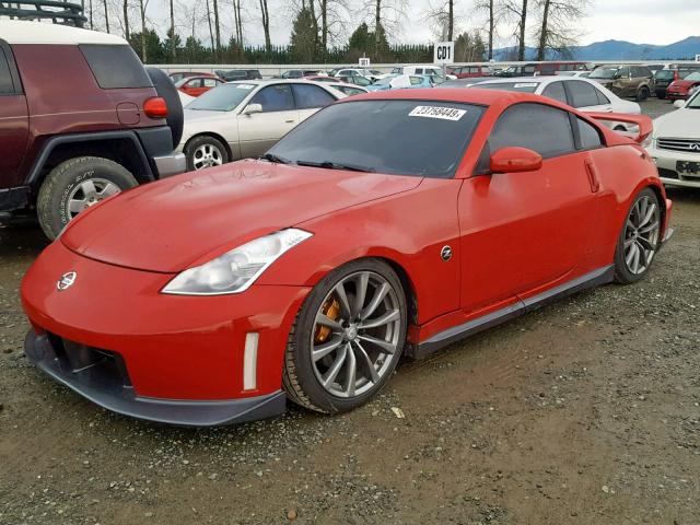 JN1BZ34E07M552738 - 2007 NISSAN 350Z COUPE RED photo 2