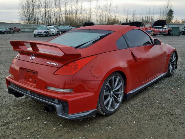 JN1BZ34E07M552738 - 2007 NISSAN 350Z COUPE RED photo 4