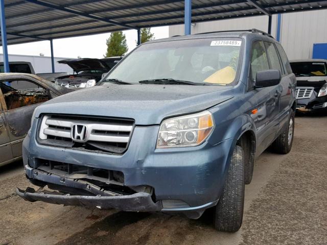 5FNYF28146B023074 - 2006 HONDA PILOT LX BLUE photo 2