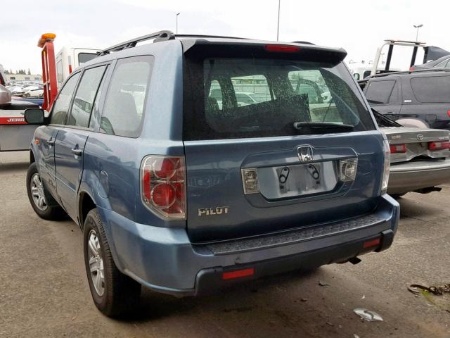 5FNYF28146B023074 - 2006 HONDA PILOT LX BLUE photo 3