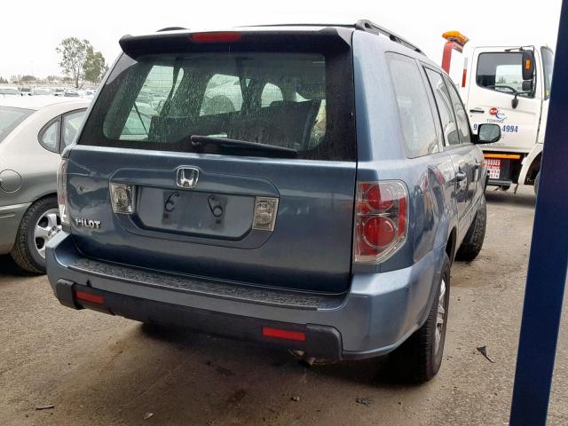 5FNYF28146B023074 - 2006 HONDA PILOT LX BLUE photo 4